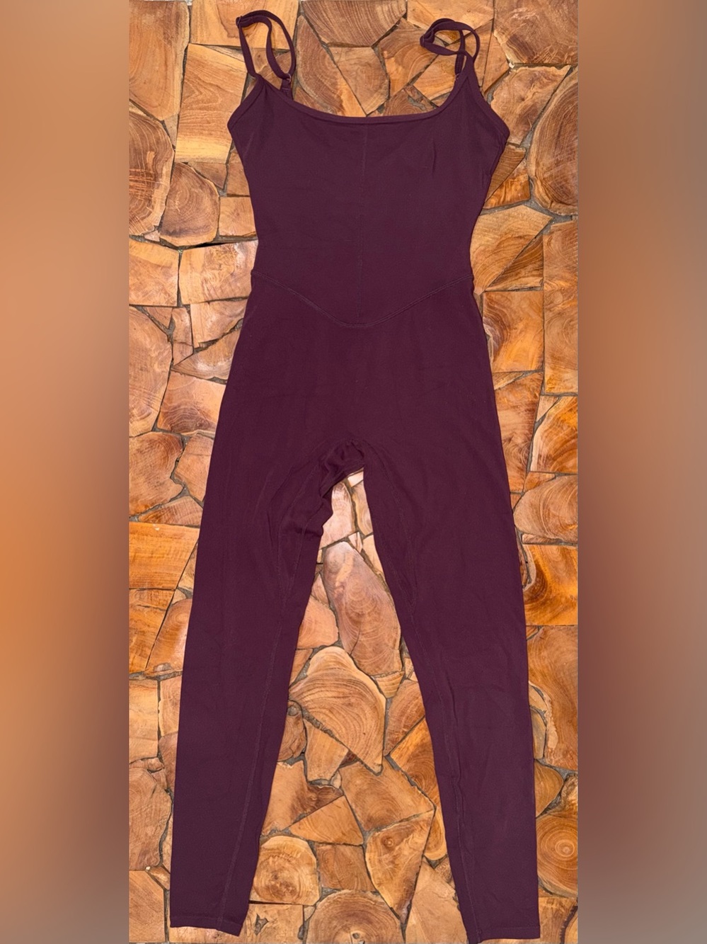 Vitality Cloud Burgundy Jumpsuit Small